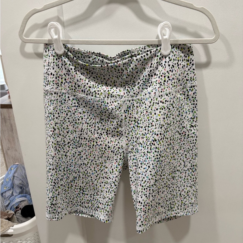 Amazon Women's White Speckled Bike Shorts